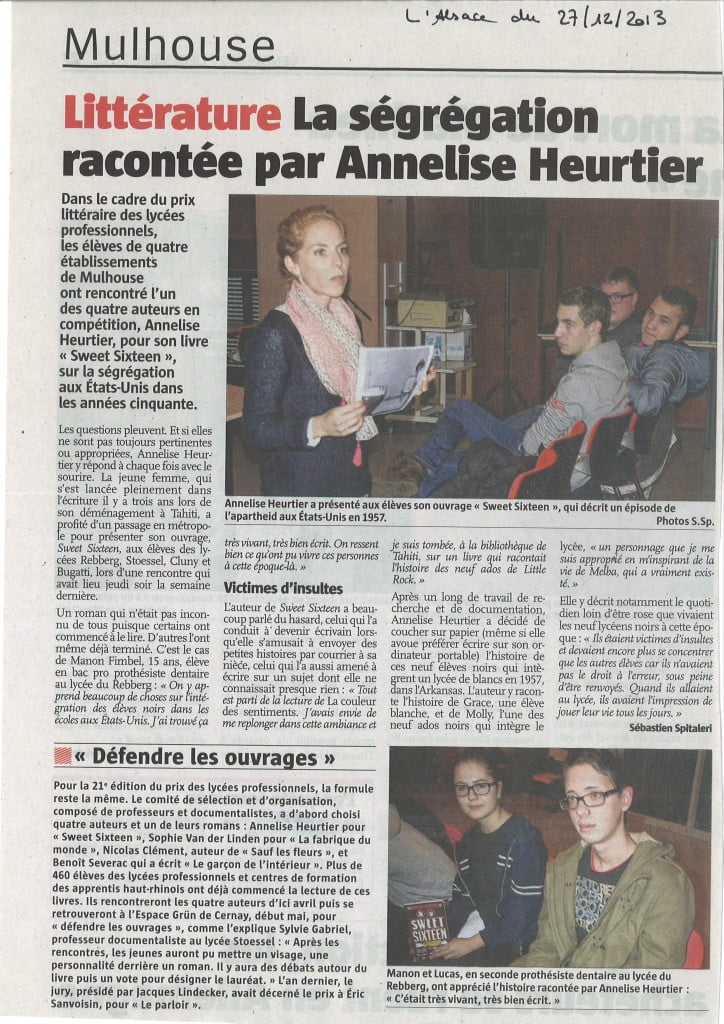 L'Alsace du 27/12/2013